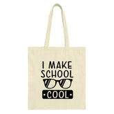 Cool School Tote Bag, Teacher Gift, Student Gift, Back to School Bag, Gift for Professor, Cool Teacher Bag, School Vibes Tote - Tawshia